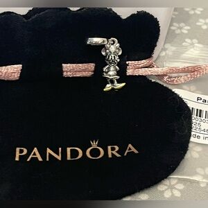 Pandora Silver Minnie Mouse Charm 100th Anniversary Disney